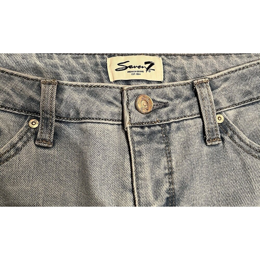 Seven7 Light Denim Stretch Comfortable 90's‎ Straight Jean Women Size 8 - Picture 5 of 6